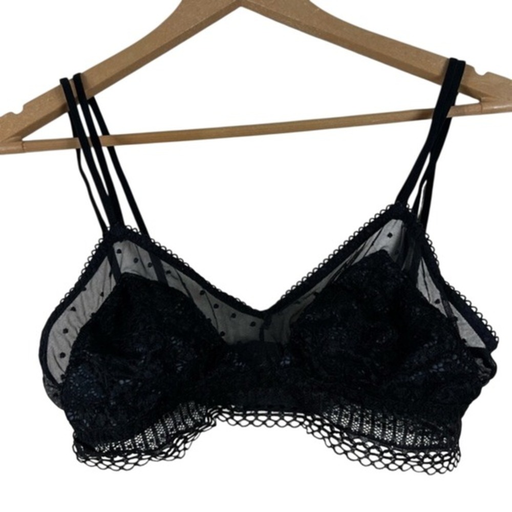 Victoria's Secret‎ Black Sheer Bralette Lingerie Coquette Feminine Lightweight S